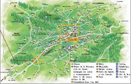 Megève village and surroundings